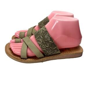 Elleanor Sandals Womens Hand Made In Mexico Brown Leather Ornamented